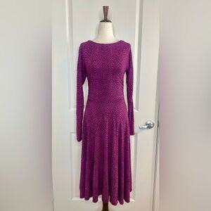 Tracy Reese - Anthropologie-  Pink & Black Midi Dress Size Small